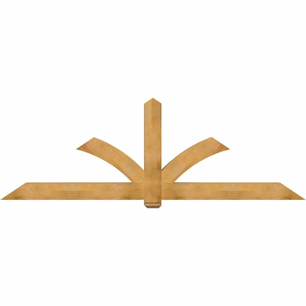 Ekena Millwork Redmond Rough Sawn Timber Gable Bracket, Western Red Cedar, 108"W x 36"H x 6"D x 6"F, 8/12 Pitch GBW108X36X0606RED00RWR - main